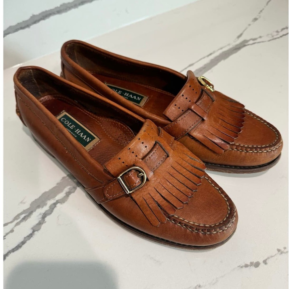 Cole Haan Brown Leather Penny Loafers